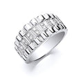 Silver Gents CZ Ring 6g