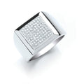 Silver Gents CZ Ring 8.3g