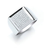 Silver Gents CZ Ring 8.3g