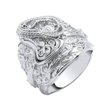 Silver Gents Saddle Ring 16.1g