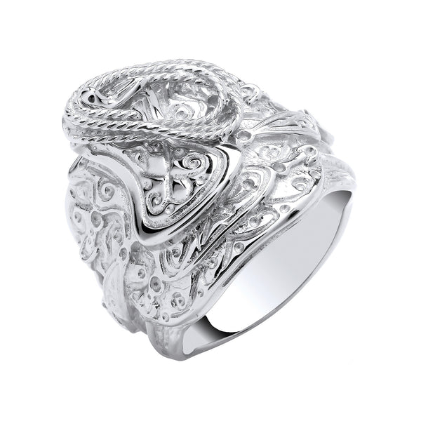 Silver Gents Saddle Ring 16.1g