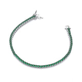 Silver Green CZ Tennis Ladies Bracelet