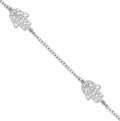 Silver Hamsa Hand Ladies Bracelet