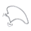 Silver Heart Chain With Floating Swarovski Elements