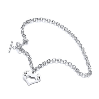 Silver Heart Chain With Floating Swarovski Elements
