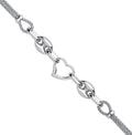 Silver Heart & Coffee Bean Popcorn Bracelet