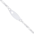 Silver Heart Id Baby/child Bracelet