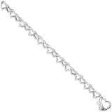 Silver Heart Link Bracelet