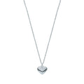 Silver Heart Ribbed Pendant Chain