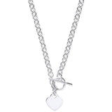 Silver Heart T-bar Collarette