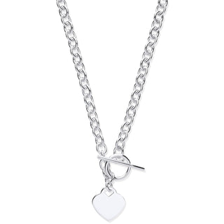 Silver Heart T-bar Collarette