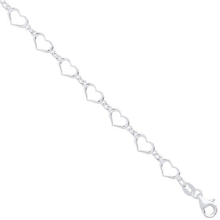 Silver Hearts Bracelet