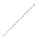 Silver Heavy 7mm Plain & CZ Oval Belcher Chain 08