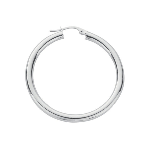Silver Hoop Earrings 4.6g