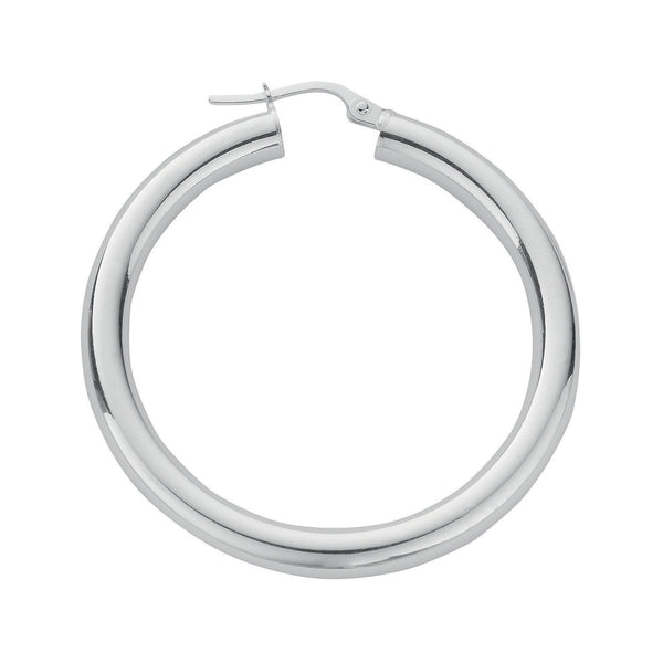 Silver Hoop Earrings 6.3g