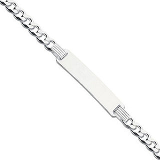 Silver Id Baby 6"/ladies 7" Bracelet 6.8g