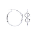 Silver Infinity 28mm Hoop Earrings
