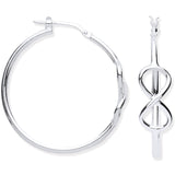Silver Infinity 34mm Hoop Earrings
