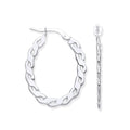 Silver Infinity Link, Oval Hoop Earrings