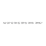 Silver Interlocked Circles CZ Ladies Bracelet