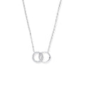 Silver Interlocking Circles CZ Necklace/bracelet