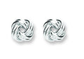 Silver Knot Stud Earrings 1.4g