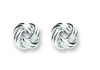 Silver Knot Stud Earrings 1.4g