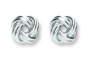 Silver Knot Stud Earrings 2g