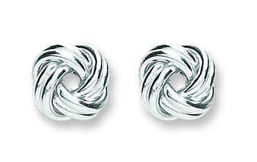 Silver Knot Stud Earrings 2g