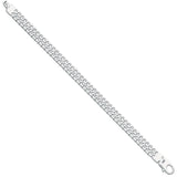 Silver Ladies Double Link Curb Bracelet