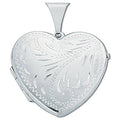 Silver Large Engraved Heart Shaped Locket (£115)