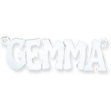 Silver Large Hip Hop Style Name Nameplate With 16"/18"/20" Chain