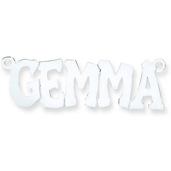 Silver Large Hip Hop Style Name Nameplate With 16"/18"/20" Chain