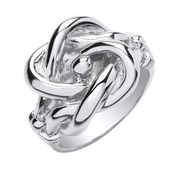 Silver Large Knot Ring