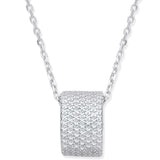 Silver Little Full Et CZ Ring On A 16" Chain