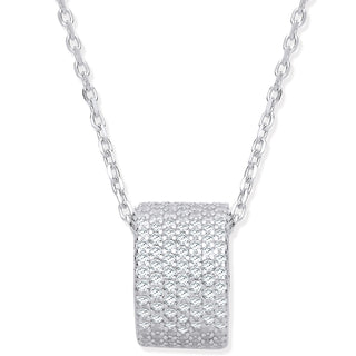 Silver Little Full Et CZ Ring On A 16" Chain