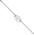 Silver Lotus Flowers Ladies Bracelet