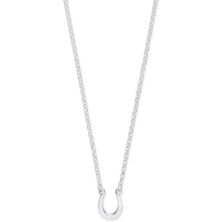 Silver Lucky Horseshoe Necklace 16