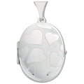 Silver Medium Engraved Oval Shaped Locket (£115)