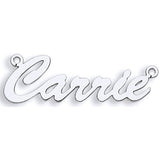 Silver Medium Script Nameplate With 16"/18"/20" Chain