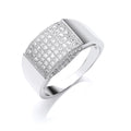 Silver Micro-pave CZ Gents Ring 6.3g