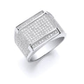 Silver Micro Pave' CZ Gents Ring 8g (£140)