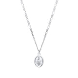 Silver Miraculous Medallion 17" Necklace/07" Bracelet