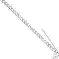 Silver Open Curb & Padlock Charm Bracelet 22g