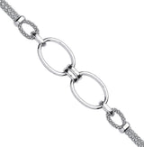 Silver Oval Circles Bracelet