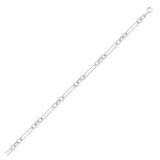 Silver Oval Figaro 18" Chain & 7.5" Ladies Bracelet 07