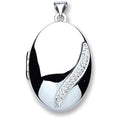 Silver Oval With Crystals Locket (£120)