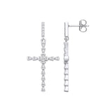 Silver Part Rub-over CZ Cross (£50)