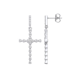 Silver Part Rub-over CZ Cross (£50)