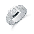 Silver Pave Set CZ Ring 4.3g (£45)